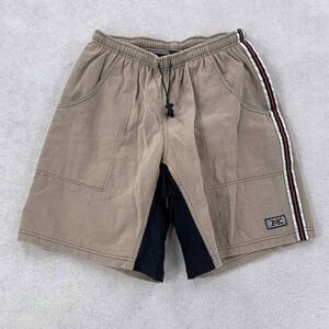 Vintage Zoic Swim Board Shorts Trunks Athletic Brown Beige Mens XL‎